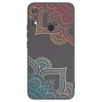 Picasee Xiaomi Redmi Note 7 Hülle - Schwarzes Silikon - Blumenmuster