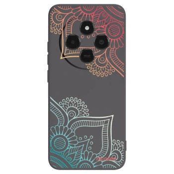 Picasee Xiaomi Poco C75 Hülle - Schwarzes Silikon - Blumenmuster