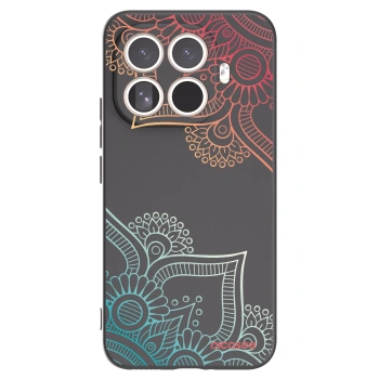 Picasee Xiaomi 15T Pro Hülle - Schwarzes Silikon - Blumenmuster