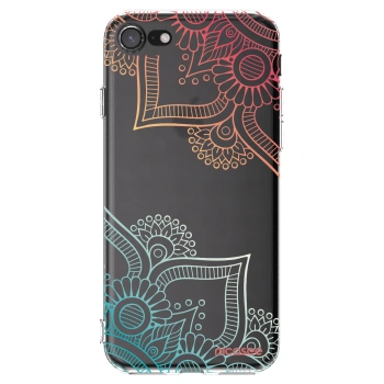 Picasee Apple iPhone 8 Hülle - Transparentes Silikon - Blumenmuster