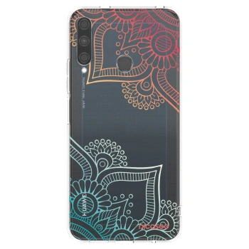 Picasee Huawei P40 Lite E Hülle - Transparentes Silikon - Blumenmuster