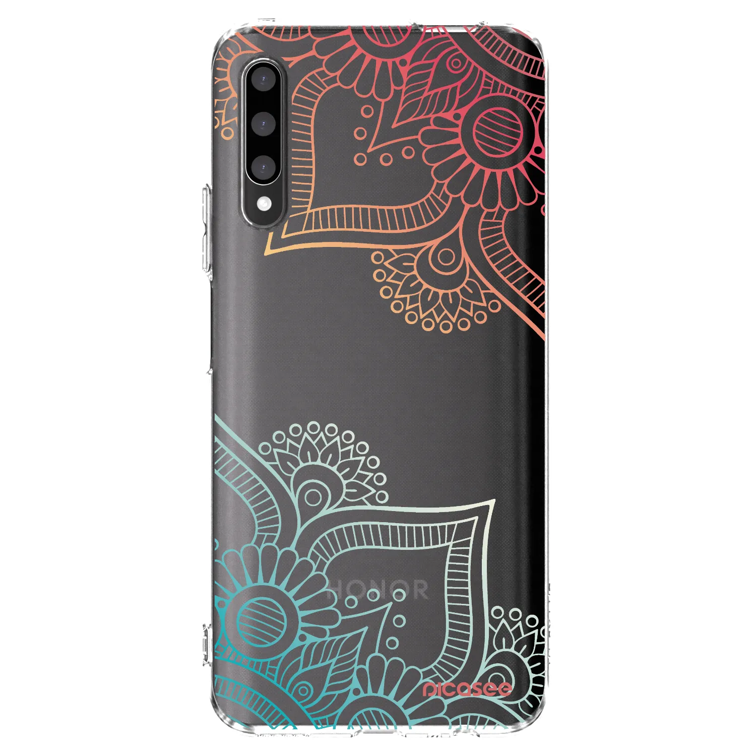 Picasee Honor 9X Pro Hülle - Transparentes Silikon - Blumenmuster