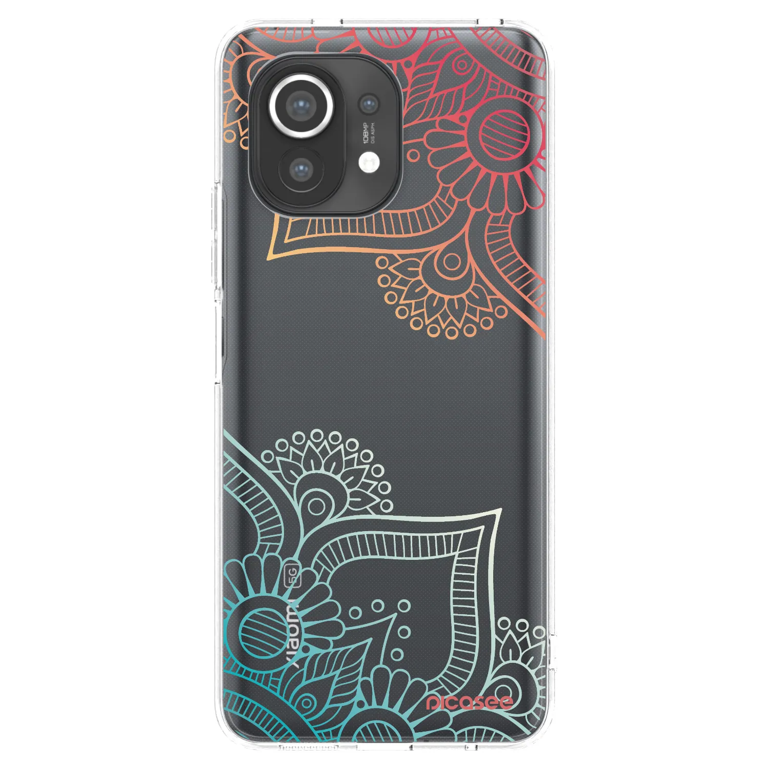 Picasee Xiaomi Mi 11 Hülle - Transparentes Silikon - Blumenmuster
