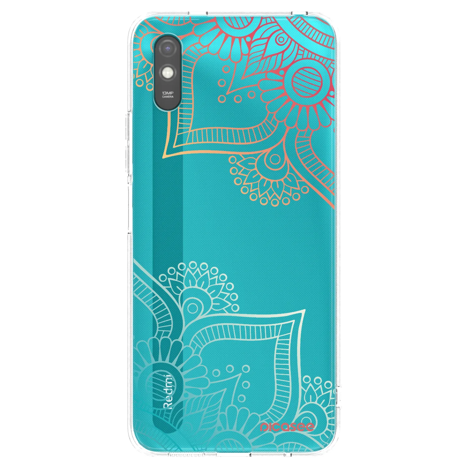 Picasee Xiaomi Redmi 9AT Hülle - Transparentes Silikon - Blumenmuster