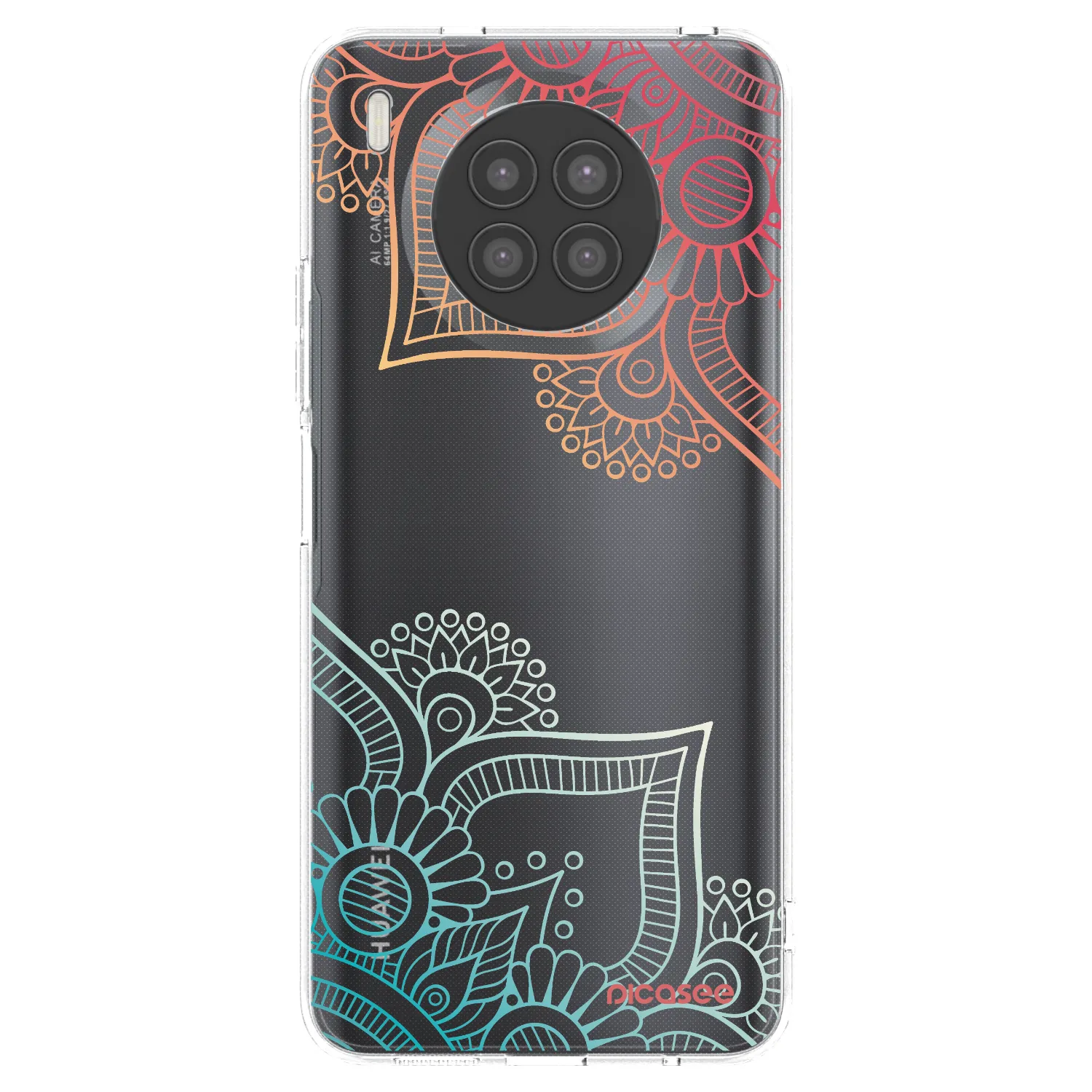 Picasee Huawei Nova 8i Hülle - Transparentes Silikon - Blumenmuster