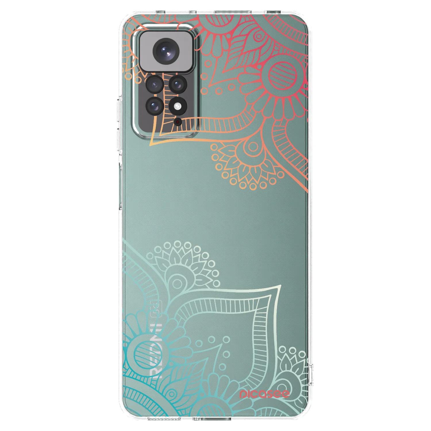 Picasee Xiaomi Redmi Note 11 Hülle - Transparentes Silikon - Blumenmuster