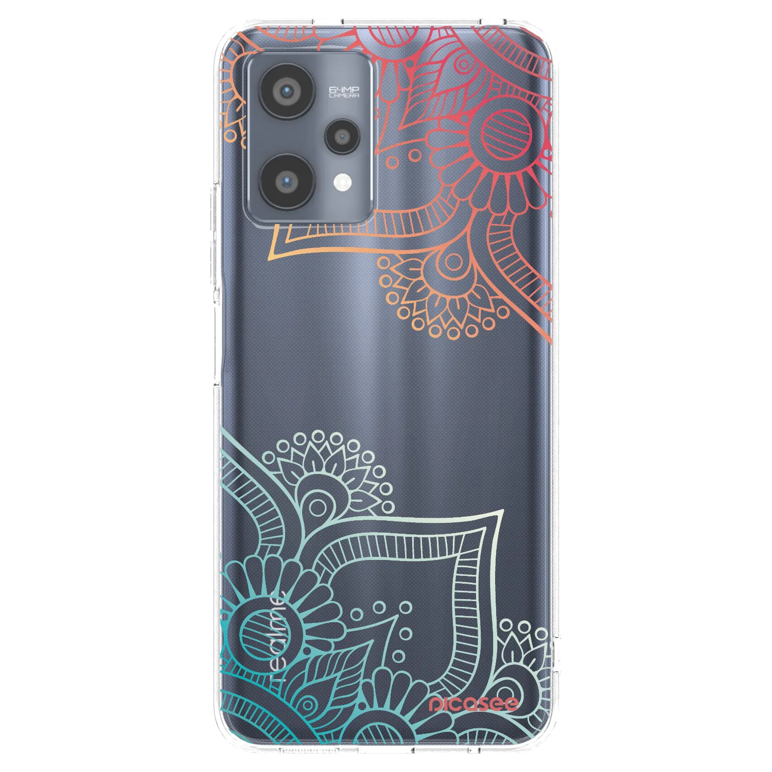 Picasee Realme 9 Pro 5G Hülle - Transparentes Silikon - Blumenmuster