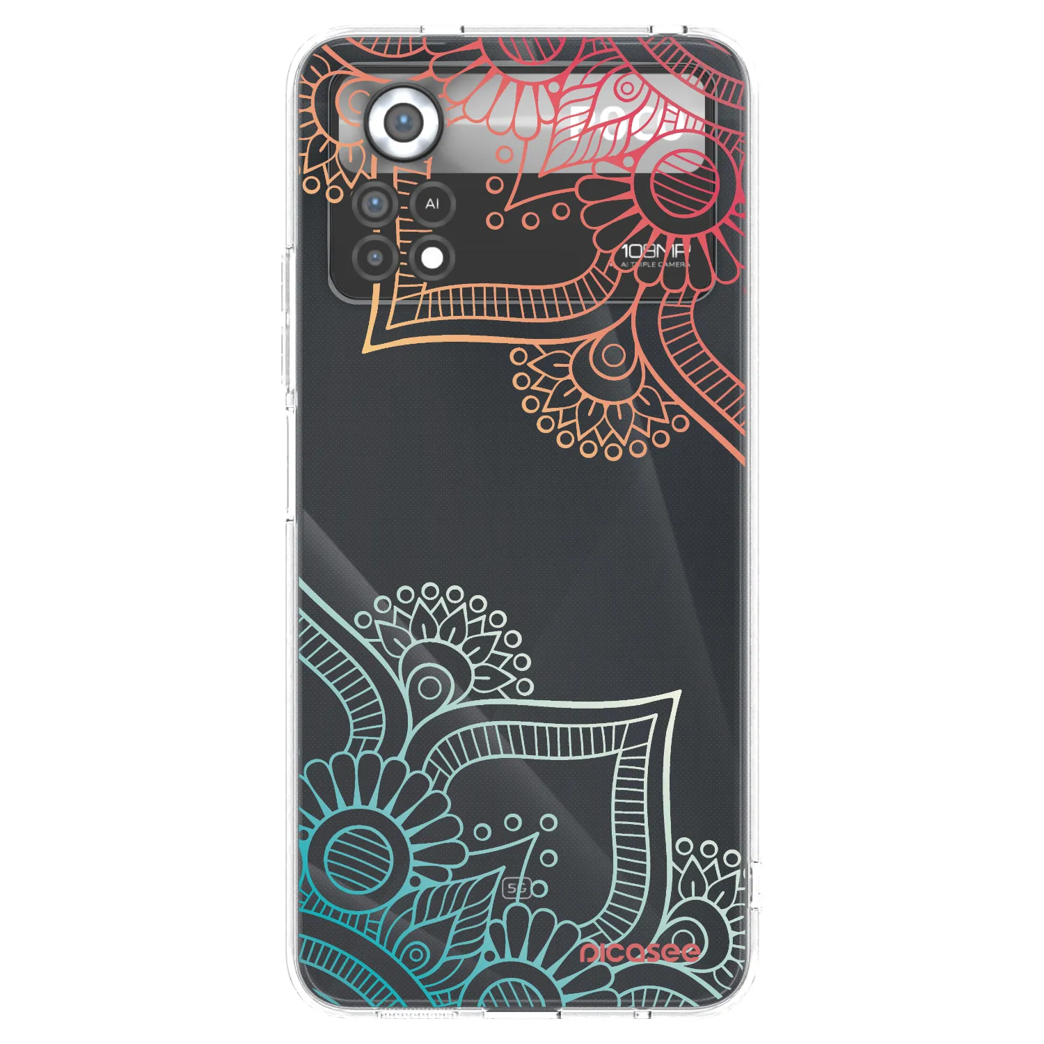 Picasee Xiaomi Poco X4 Pro 5G Hülle - Transparentes Silikon - Blumenmuster