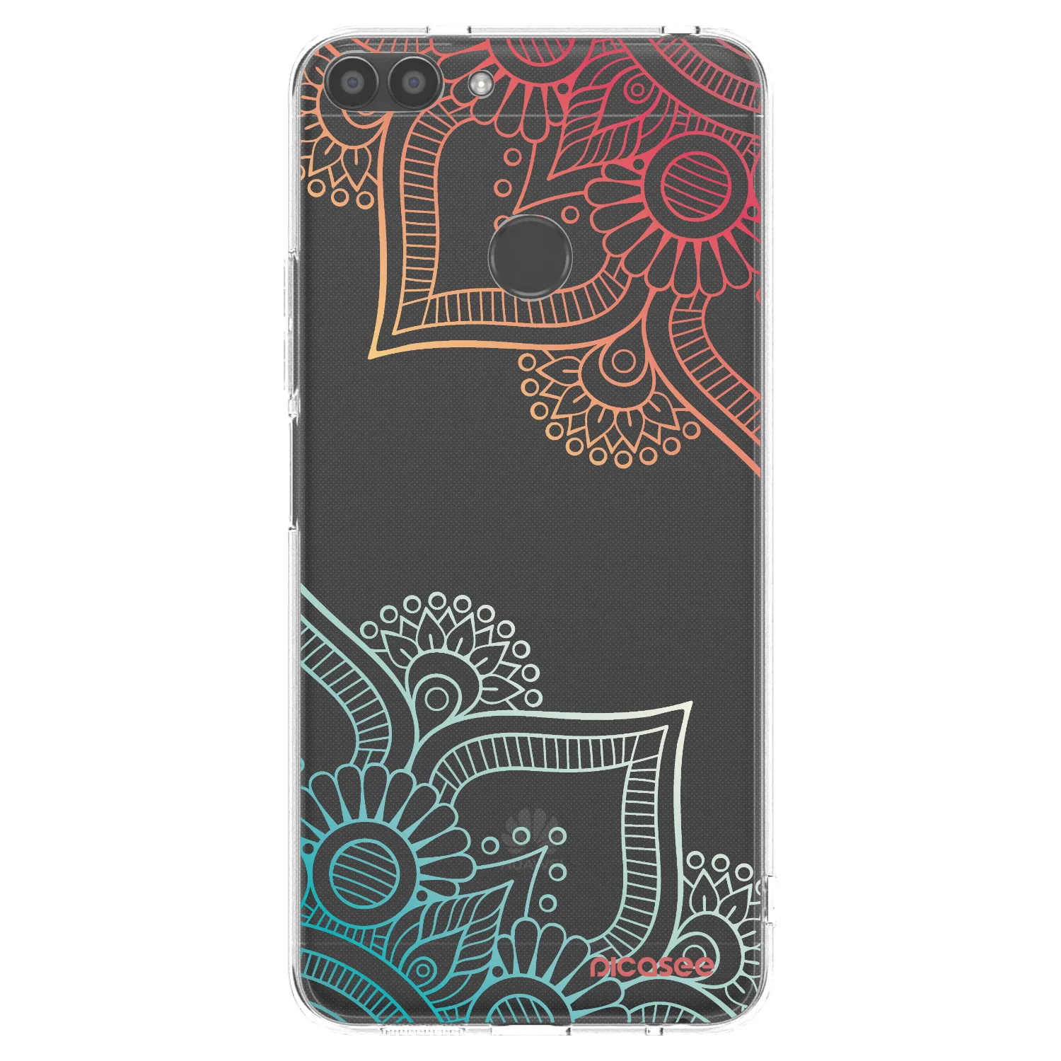 Picasee Huawei P Smart Hülle - Transparentes Silikon - Blumenmuster