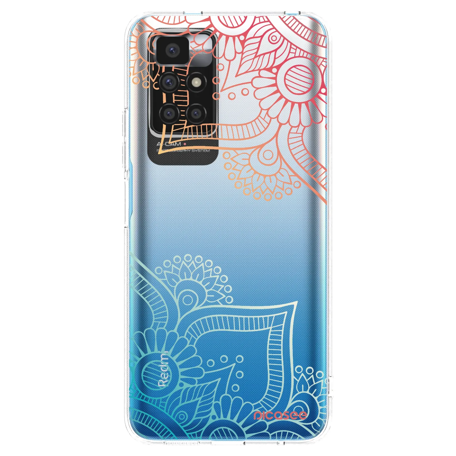 Picasee Xiaomi Redmi 10 (2022) Hülle - Transparentes Silikon - Blumenmuster