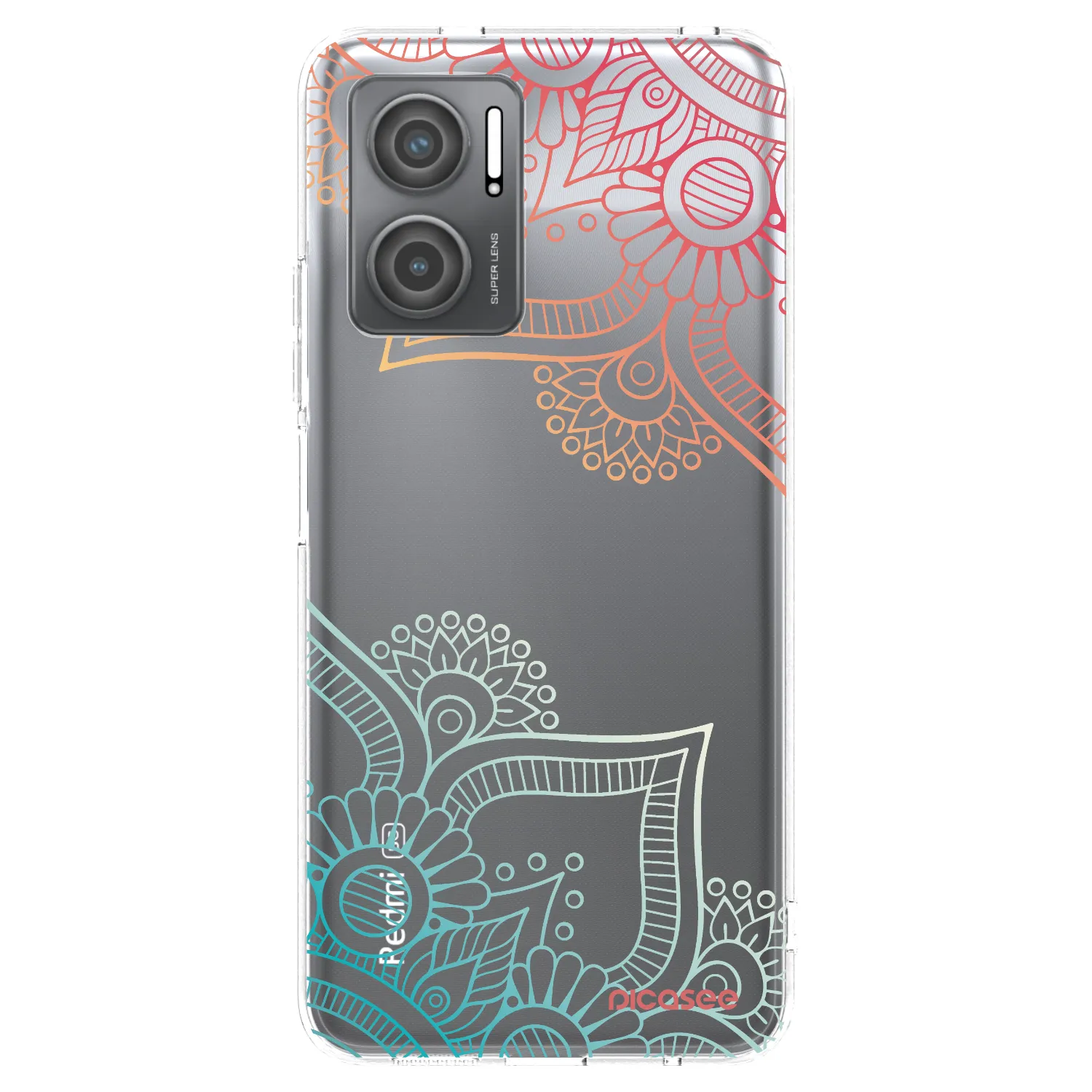 Picasee Xiaomi Redmi 10 5G Hülle - Transparentes Silikon - Blumenmuster