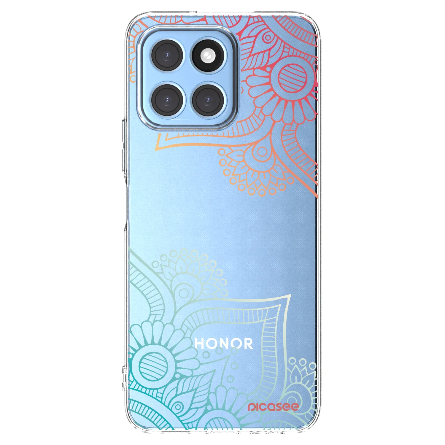 Picasee Honor X8 5G Hülle - Transparentes Silikon - Blumenmuster