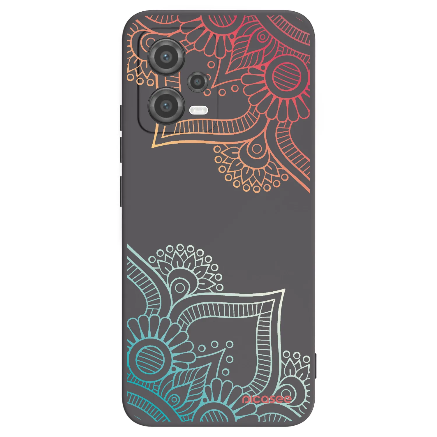 Picasee Xiaomi Poco X5 Hülle - Schwarzes Silikon - Blumenmuster