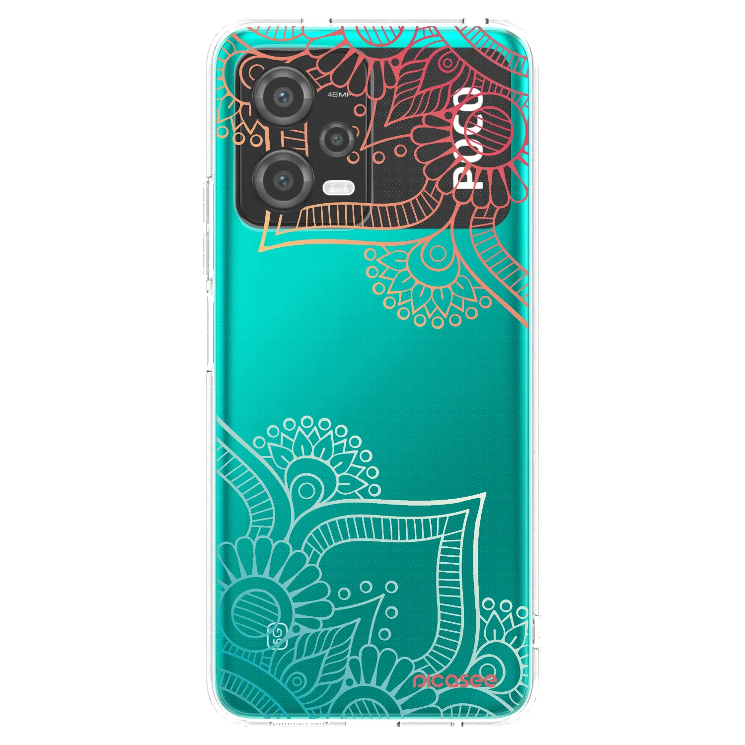 Picasee Xiaomi Poco X5 Hülle - Transparentes Silikon - Blumenmuster