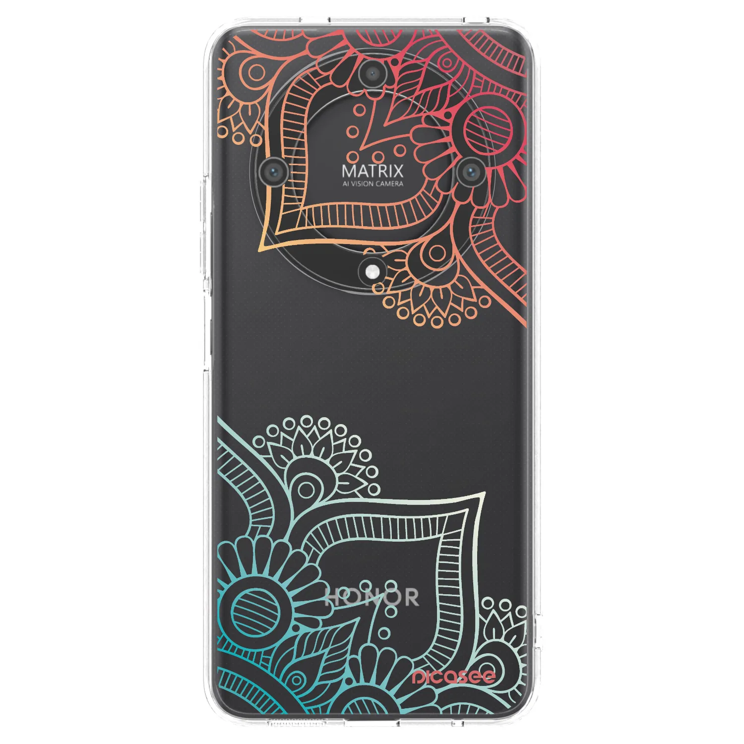 Picasee Honor Magic5 Lite 5G Hülle - Transparentes Silikon - Blumenmuster