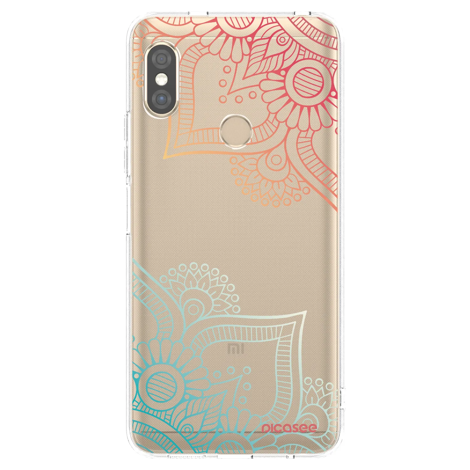 Picasee Xiaomi Redmi Note 5 Global Hülle - Transparentes Silikon - Blumenmuster