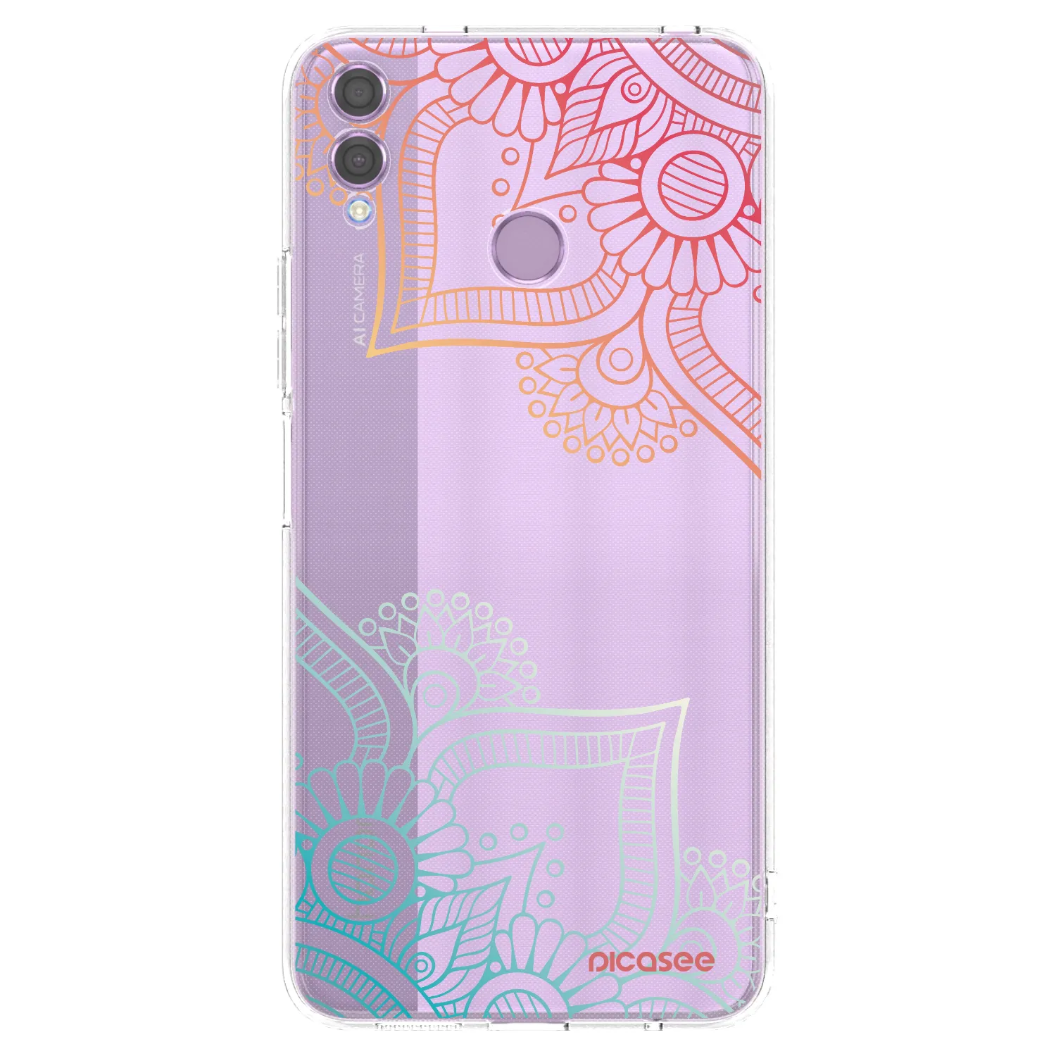 Picasee Honor 8X Hülle - Transparentes Silikon - Blumenmuster