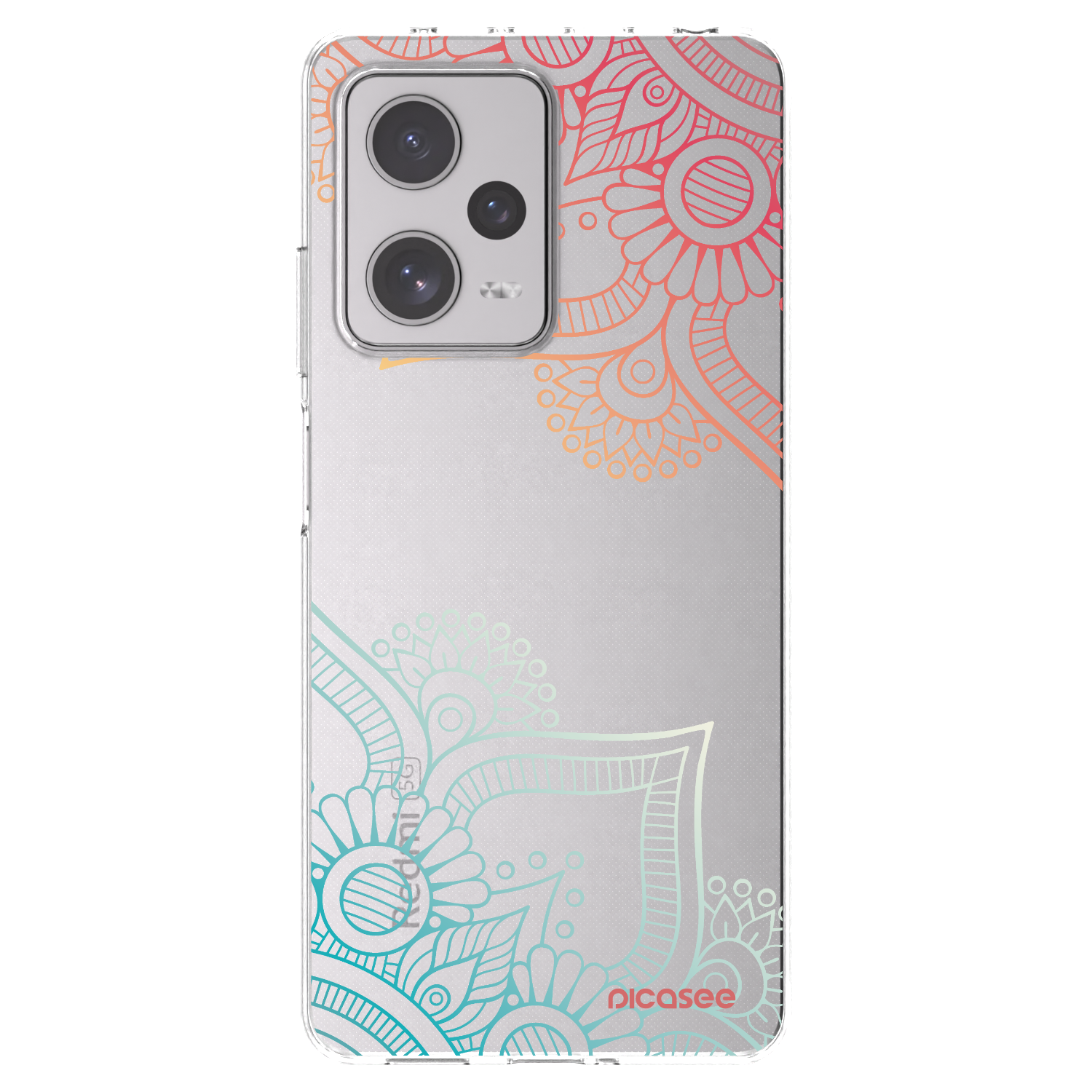 Picasee Xiaomi Redmi Note 12 Pro+ 5G Hülle - Transparentes Silikon - Blumenmuster