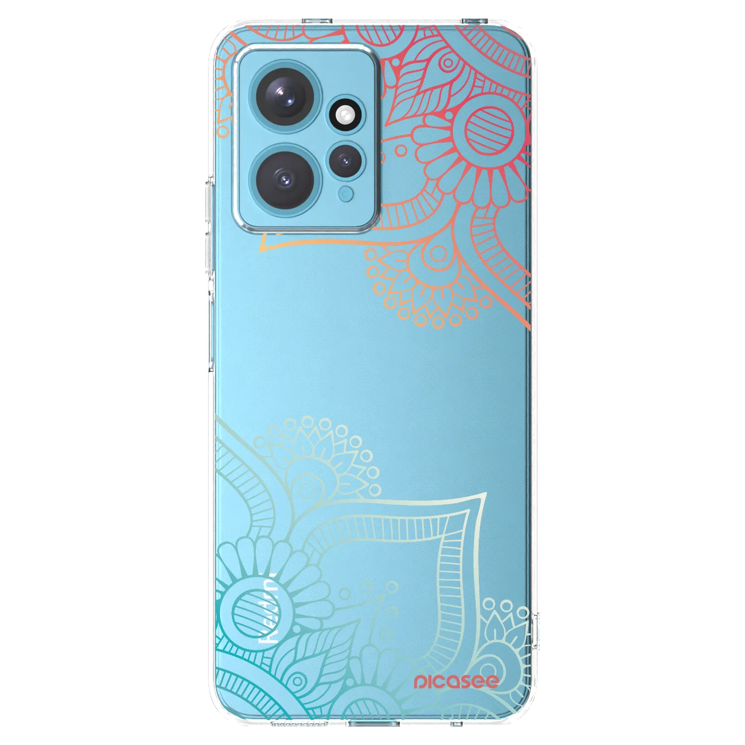 Picasee Xiaomi Redmi Note 12 4G Hülle - Transparentes Silikon - Blumenmuster