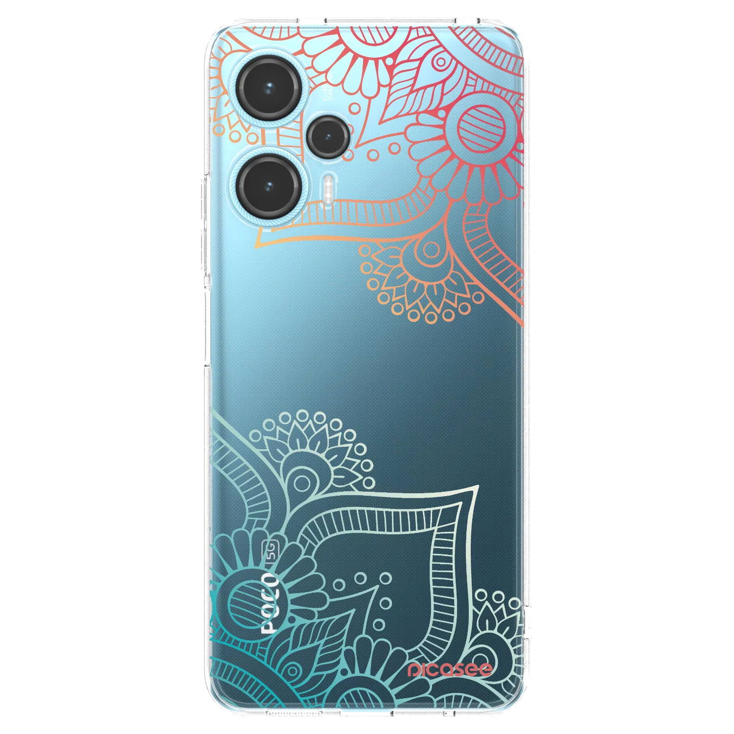 Picasee Xiaomi Poco F5 Hülle - Transparentes Silikon - Blumenmuster