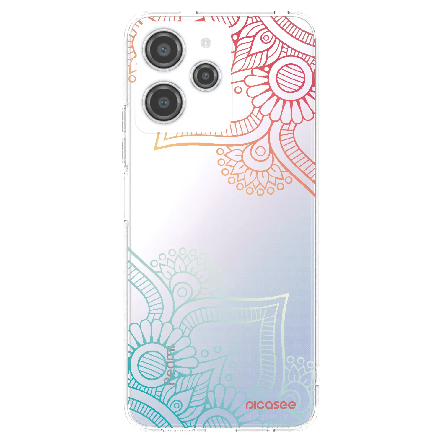 Picasee Xiaomi Redmi 12 4G Hülle - Transparentes Silikon - Blumenmuster