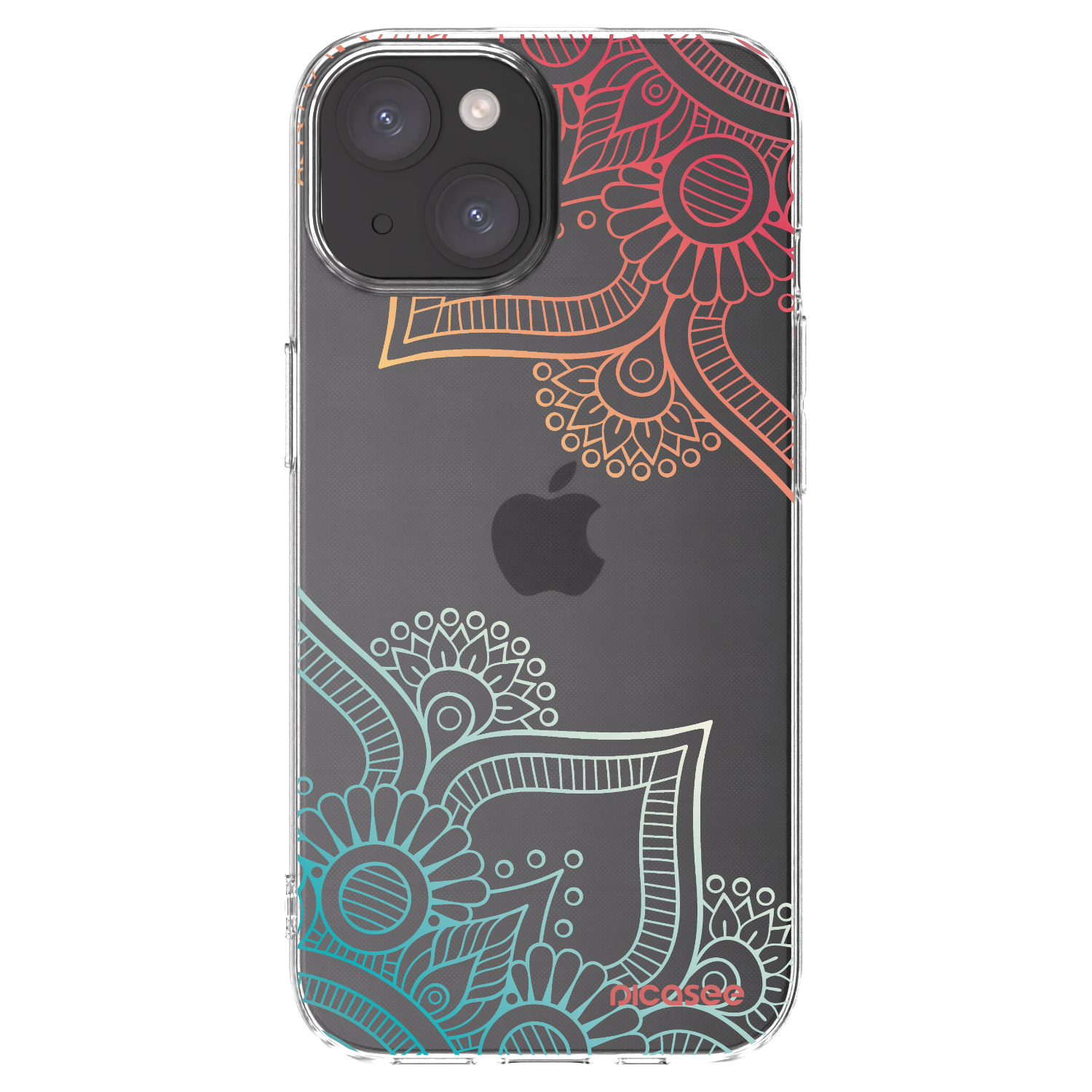 Picasee Apple iPhone 15 Hülle - Transparentes Silikon - Blumenmuster