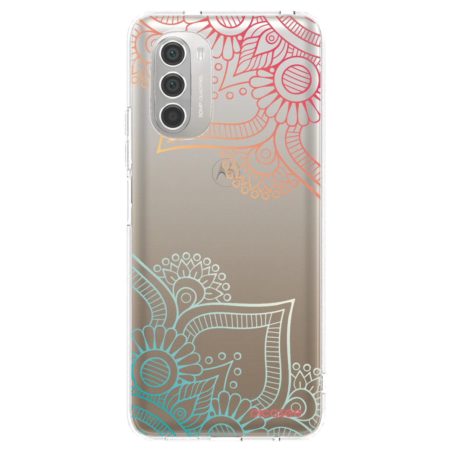 Picasee Motorola Moto G51 Hülle - Transparentes Silikon - Blumenmuster