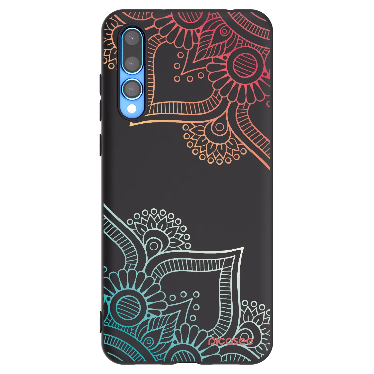 Picasee Huawei P20 Pro Hülle - Schwarzes Silikon - Blumenmuster