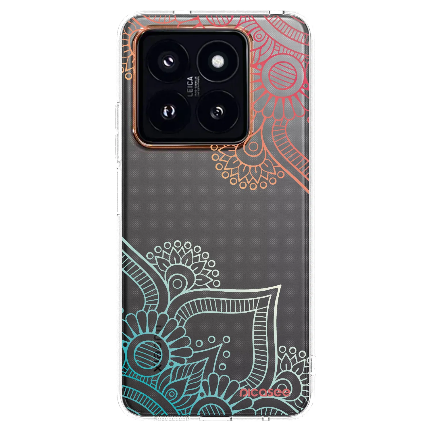 Picasee Xiaomi 14 Pro Hülle - Transparentes Silikon - Blumenmuster