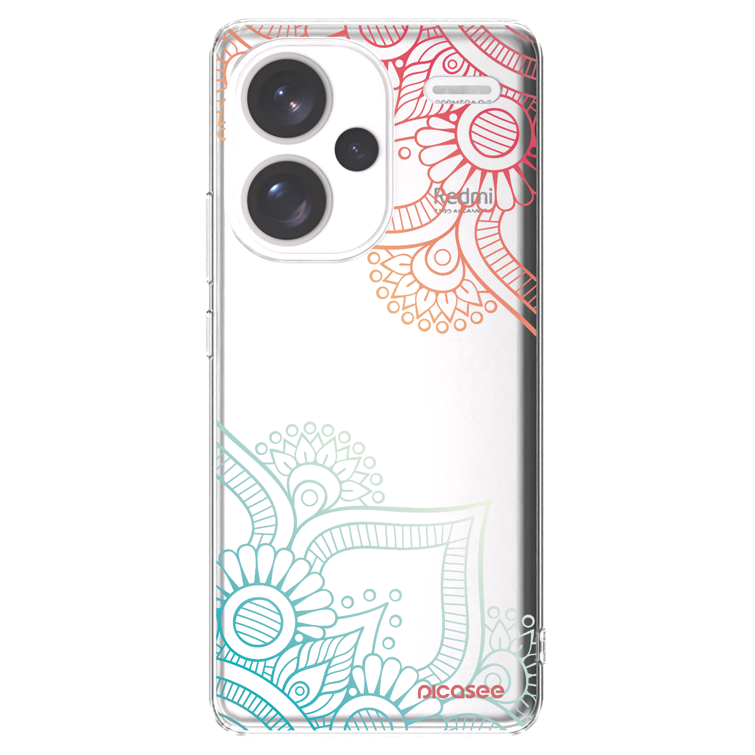 Picasee Xiaomi Redmi Note 13 Pro+ 5G Hülle - Transparentes Silikon - Blumenmuster