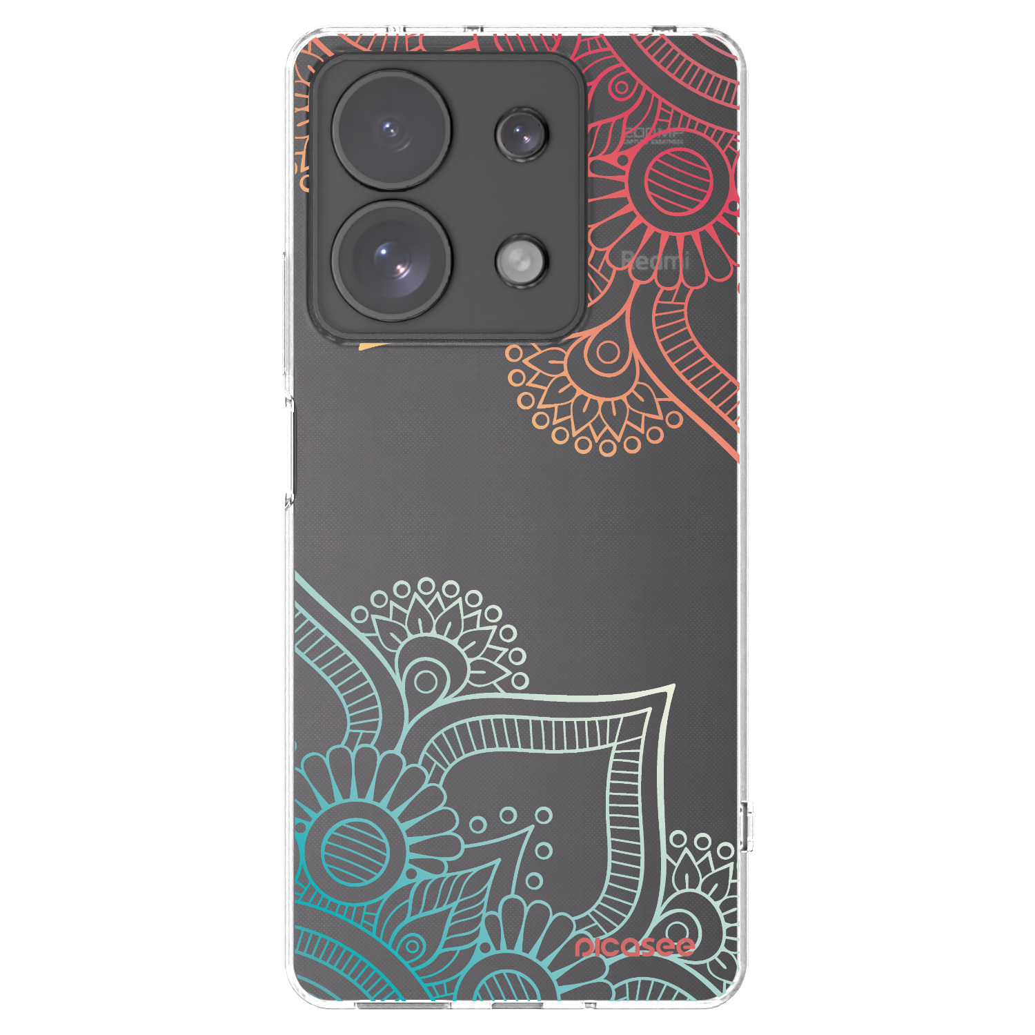 Picasee Xiaomi Redmi Note 13 Pro 4G Hülle - Transparentes Silikon - Blumenmuster