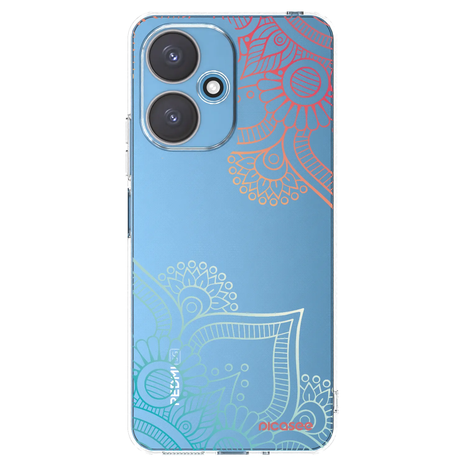 Picasee Xiaomi Redmi 13C 5G Hülle - Transparentes Silikon - Blumenmuster