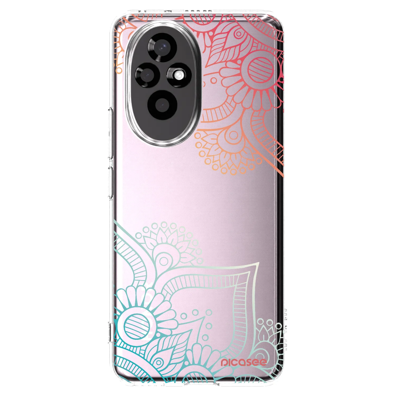 Picasee Honor 200 Pro 5G Hülle - Transparentes Silikon - Blumenmuster