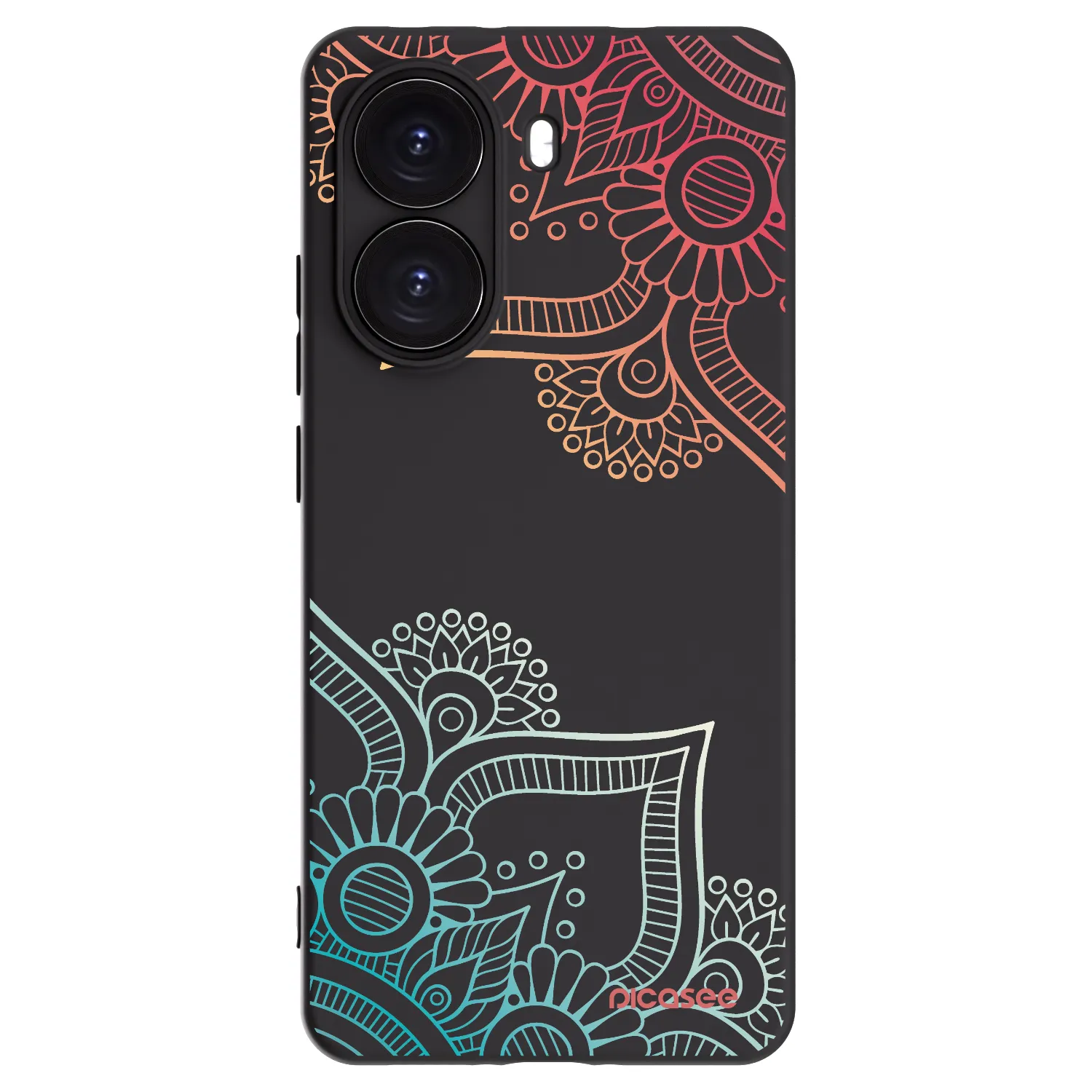 Picasee Xiaomi Poco X7 Pro 5G Hülle - Schwarzes Silikon - Blumenmuster