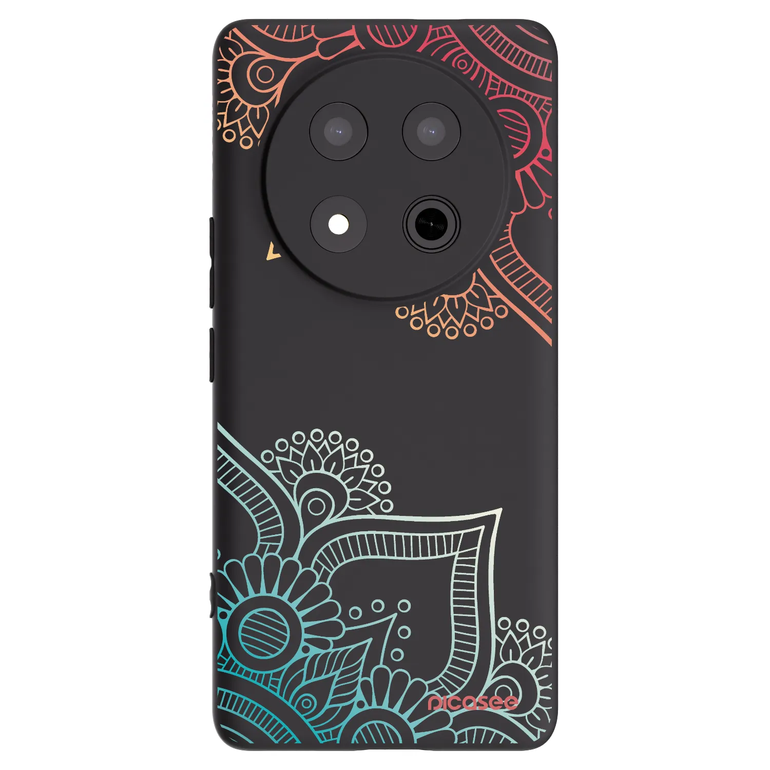 Picasee Honor Magic7 Lite 5G Hülle - Schwarzes Silikon - Blumenmuster