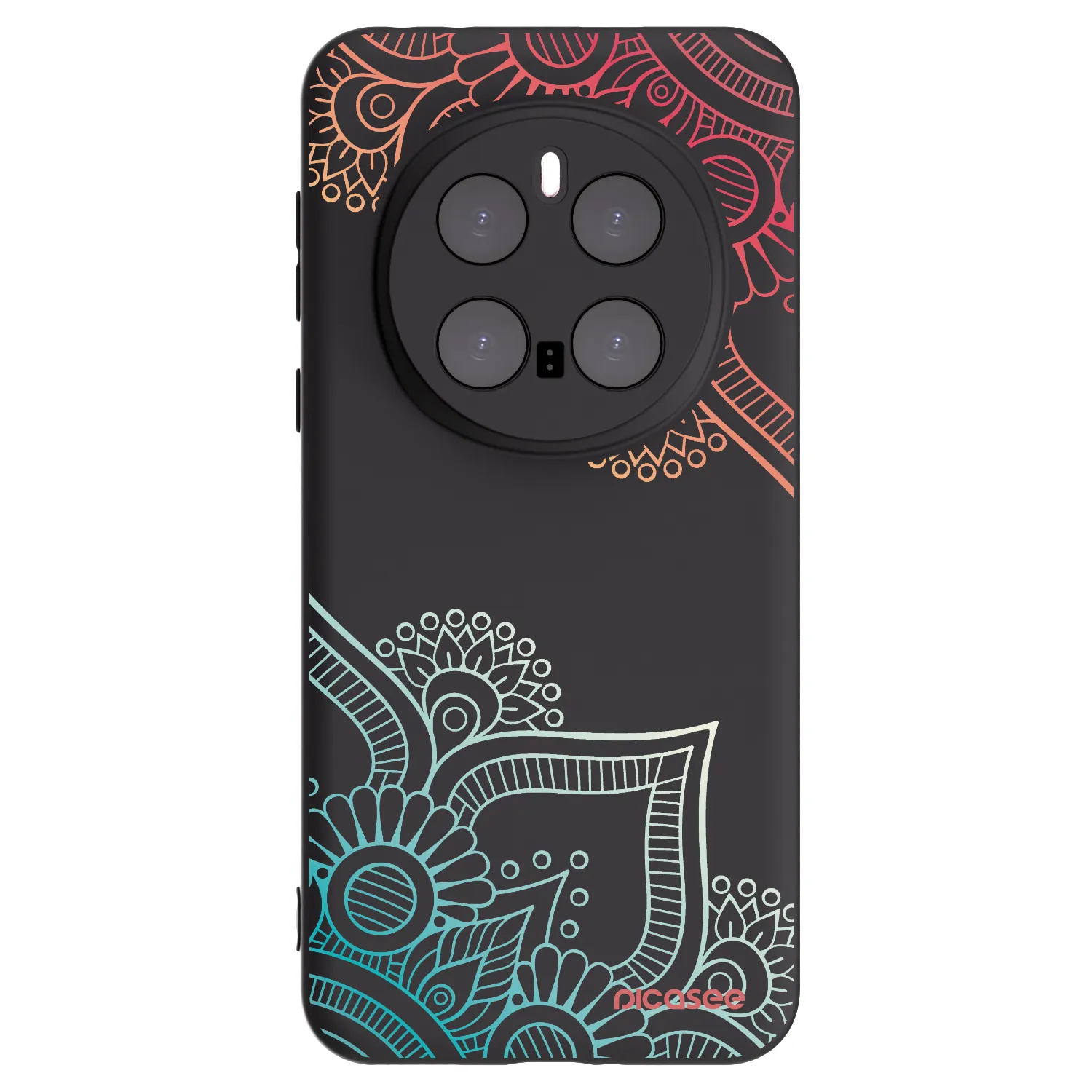 Picasee Honor Magic7 Pro 5G Hülle - Schwarzes Silikon - Blumenmuster