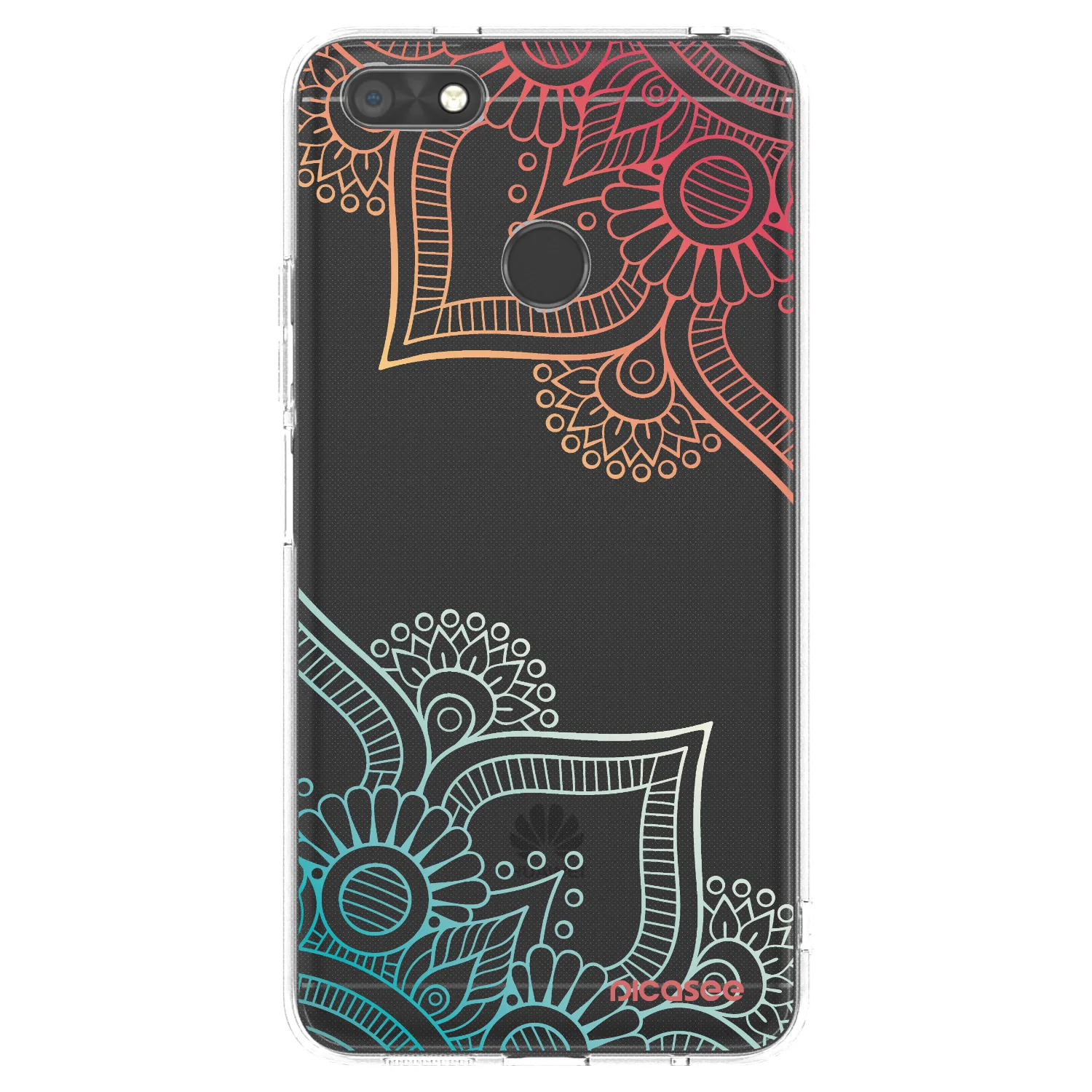 Picasee Huawei P9 Lite Mini Hülle - Transparentes Silikon - Blumenmuster