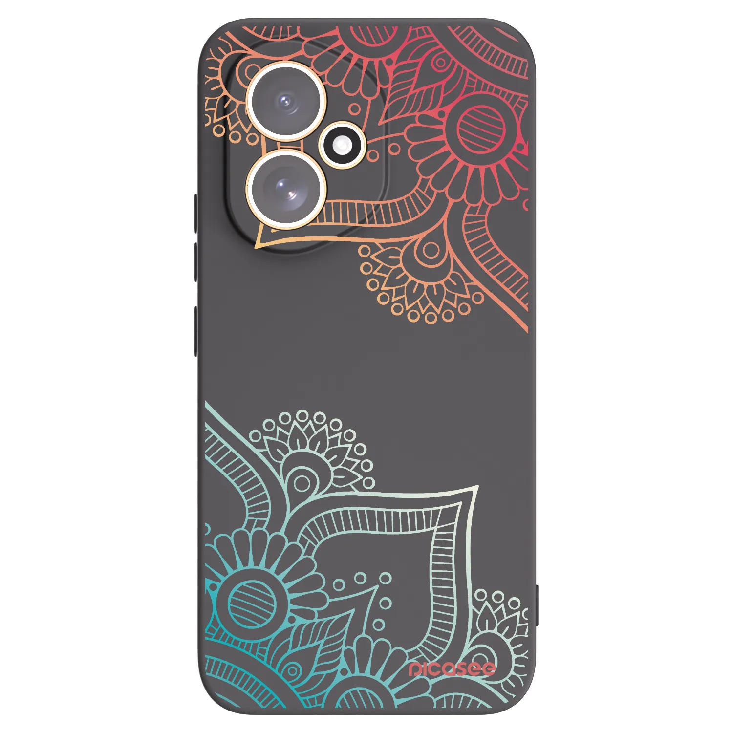 Picasee Honor 400 5G Hülle - Schwarzes Silikon - Blumenmuster