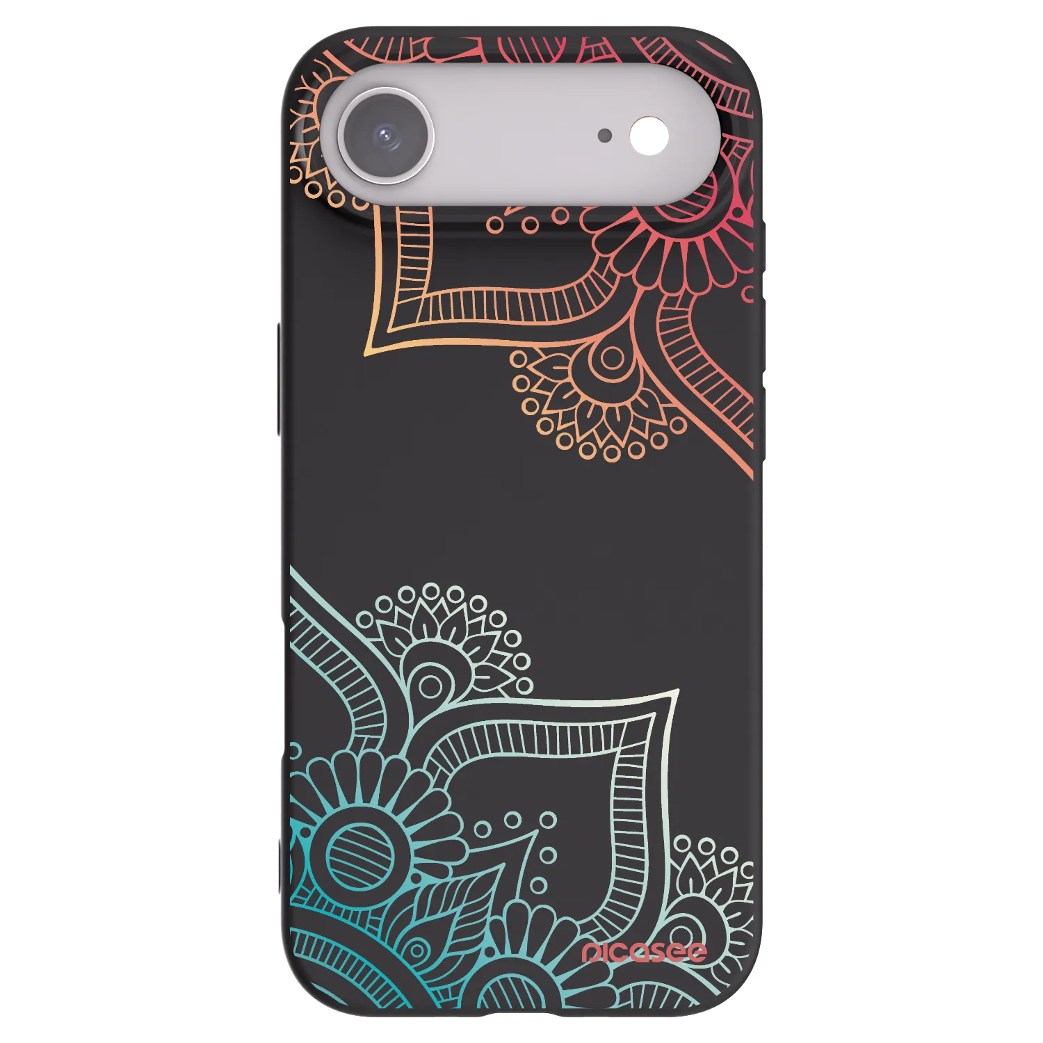 Picasee Apple iPhone Air Hülle - Schwarzes Silikon - Blumenmuster