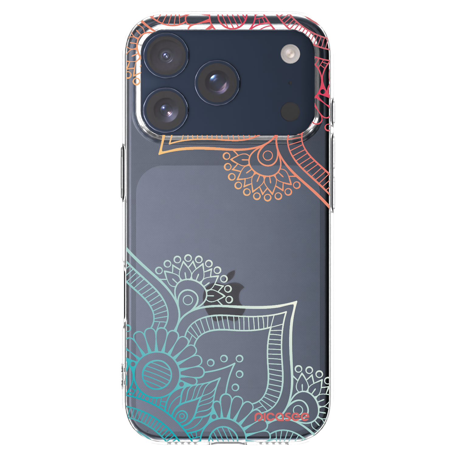 Picasee Apple iPhone 17 Pro Hülle - Transparentes Silikon - Blumenmuster