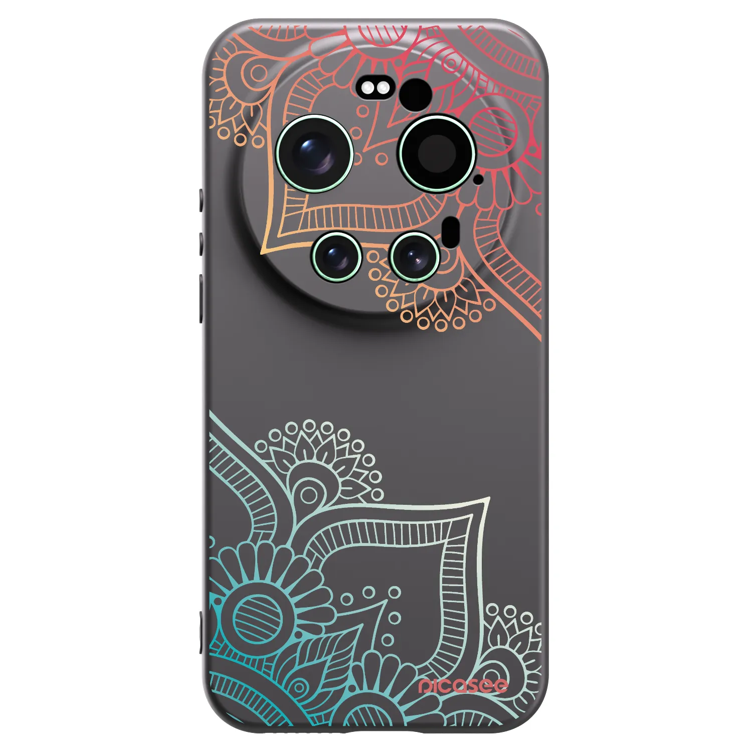 Picasee Xiaomi 17 Ultra Hülle - Schwarzes Silikon - Blumenmuster