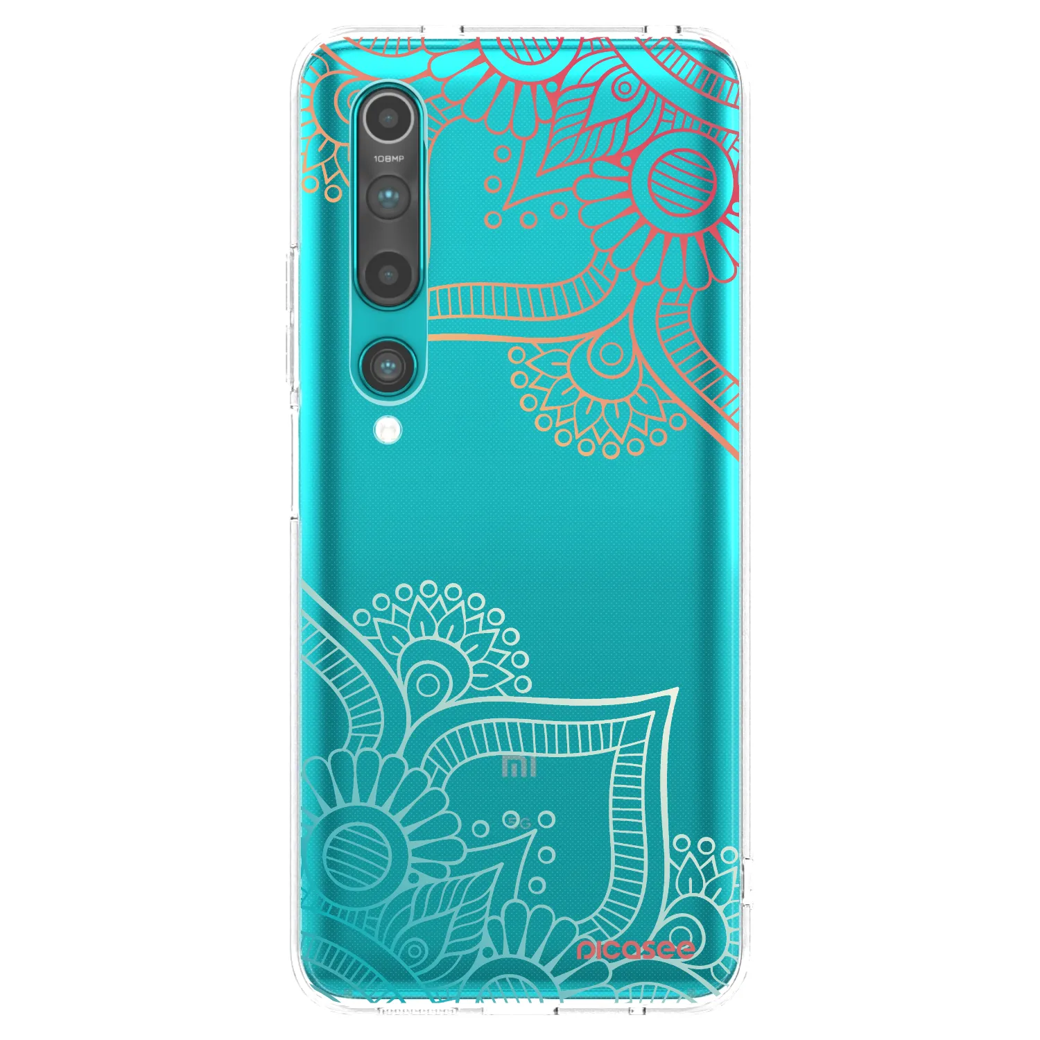 Picasee Xiaomi Mi 10 Hülle - Transparentes Silikon - Blumenmuster