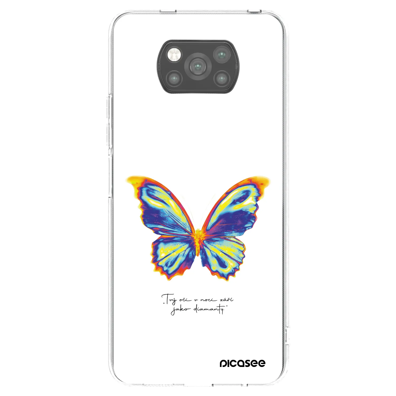 Picasee Xiaomi Poco X3 Hülle - Schwarzes Silikon - Diamanty White