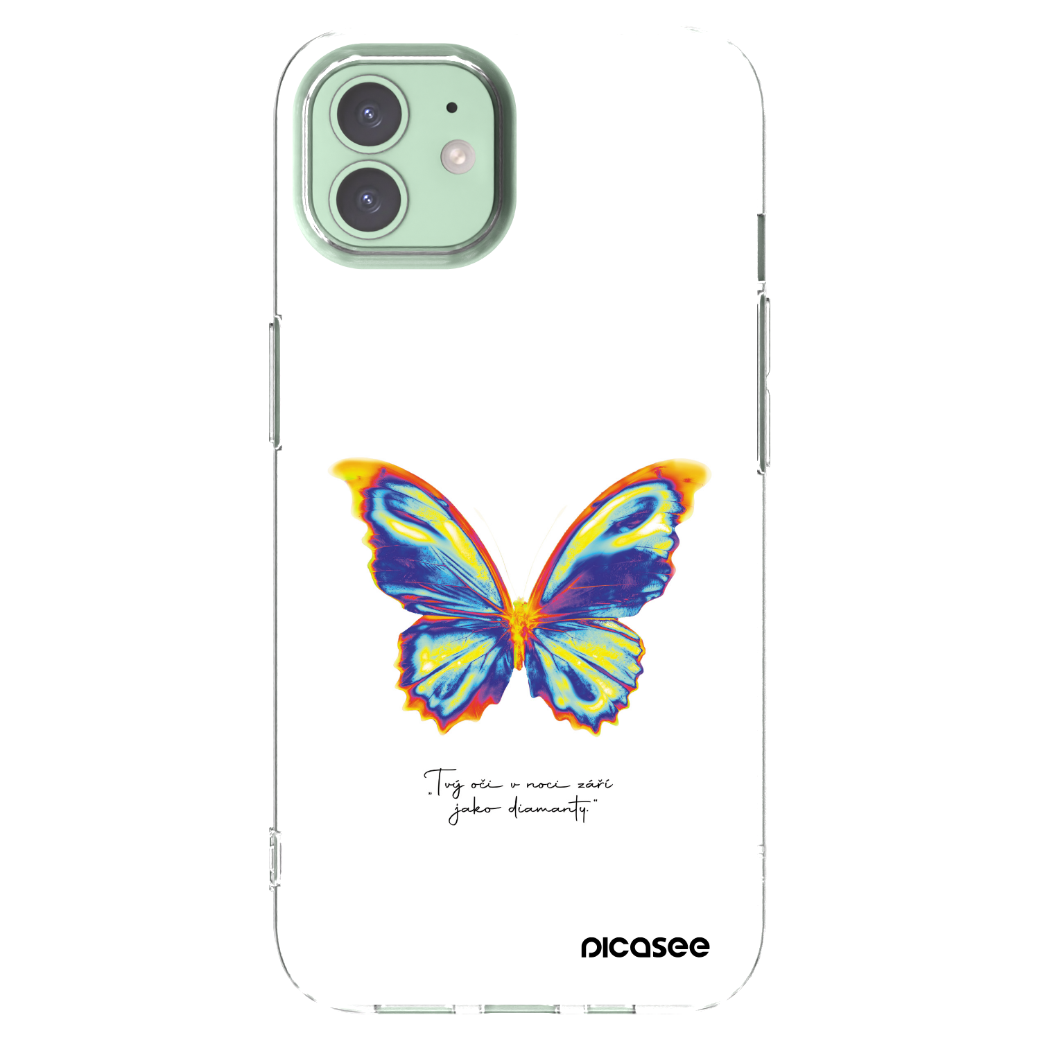 Picasee Apple iPhone 12 Hülle - Transparentes Silikon - Diamanty White