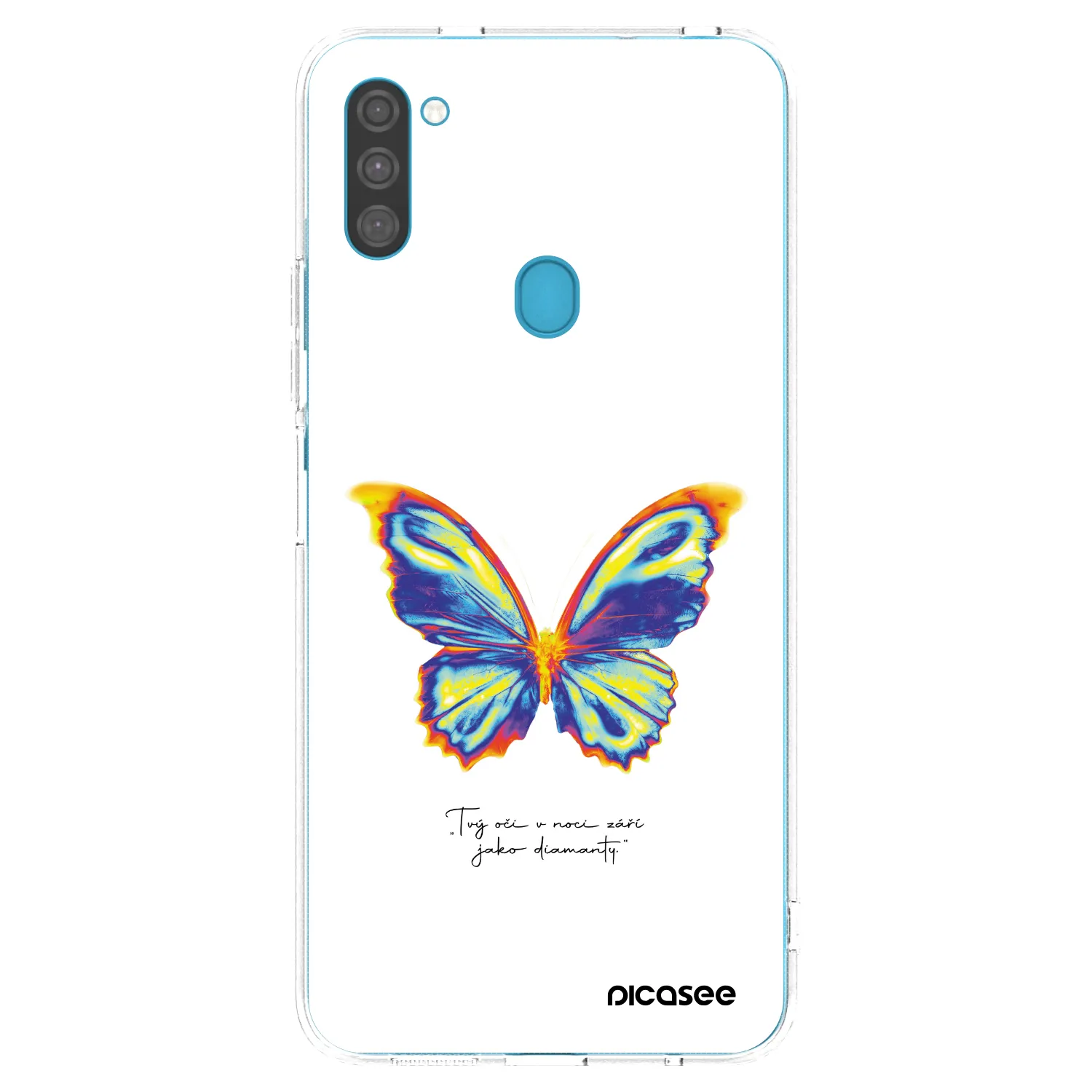 Picasee Samsung Galaxy M11 Hülle - Transparentes Silikon - Diamanty White