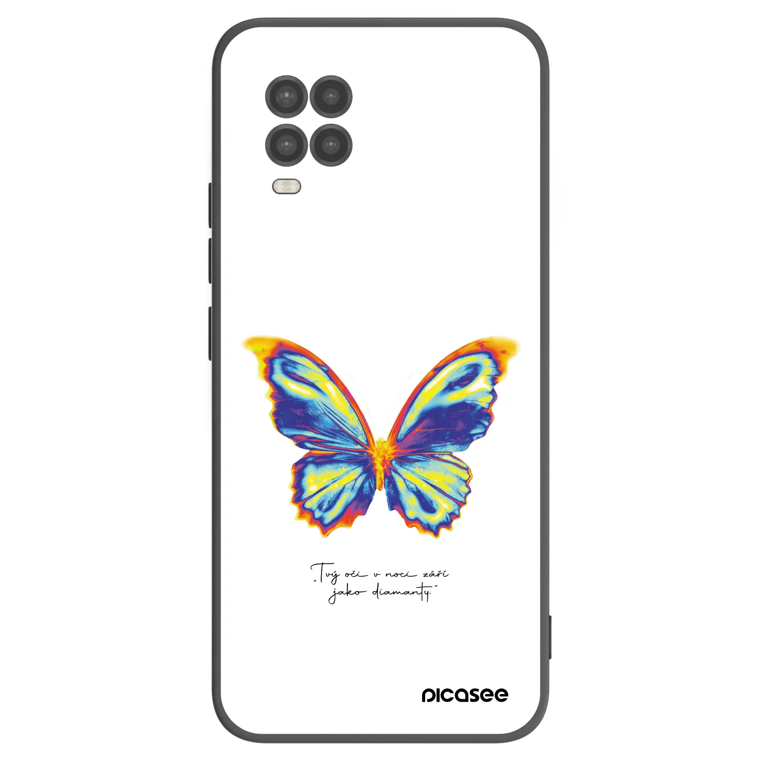 Picasee Xiaomi Mi 10 Lite Hülle - Schwarzes Silikon - Diamanty White