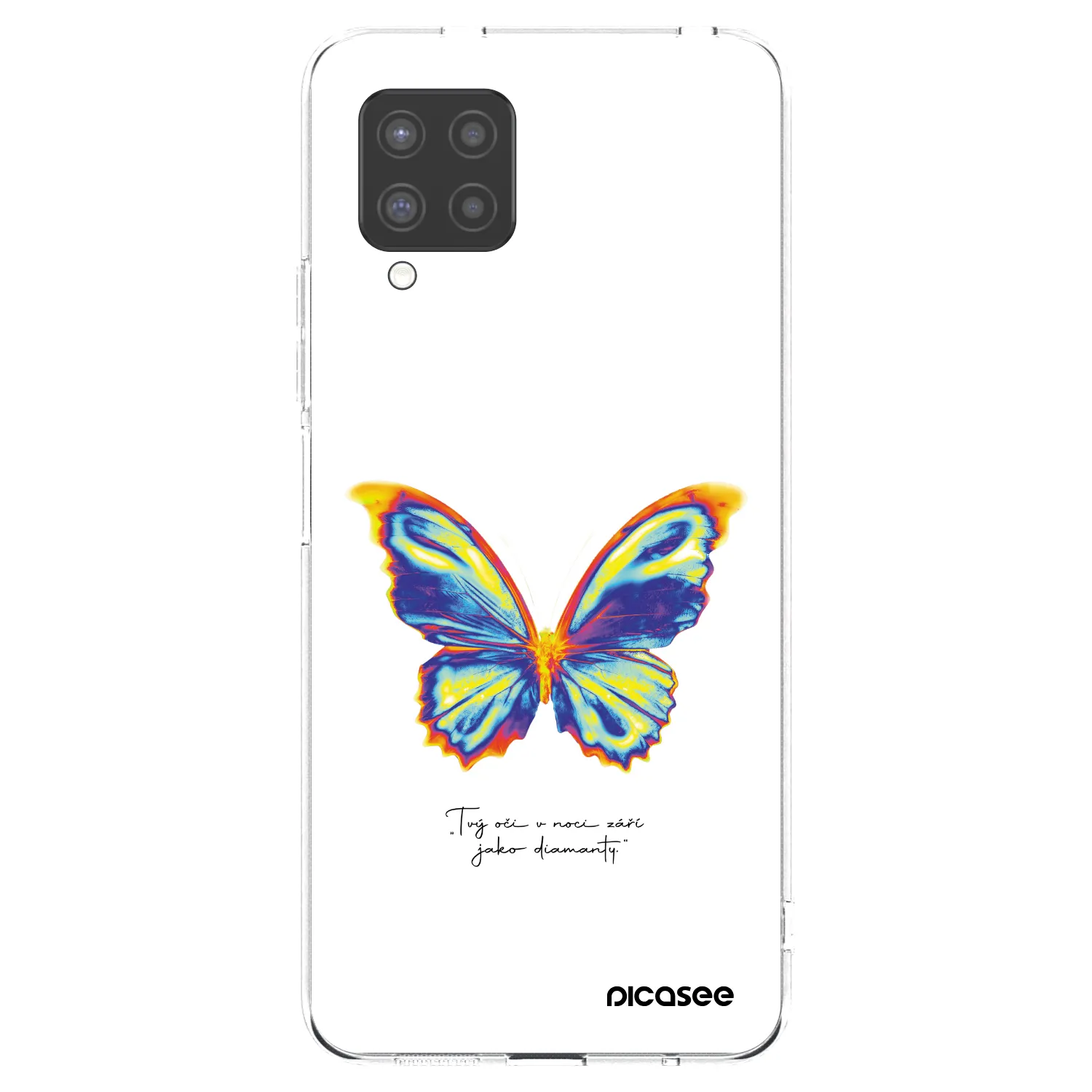 Picasee Samsung Galaxy A42 A426B Hülle - Transparentes Silikon - Diamanty White