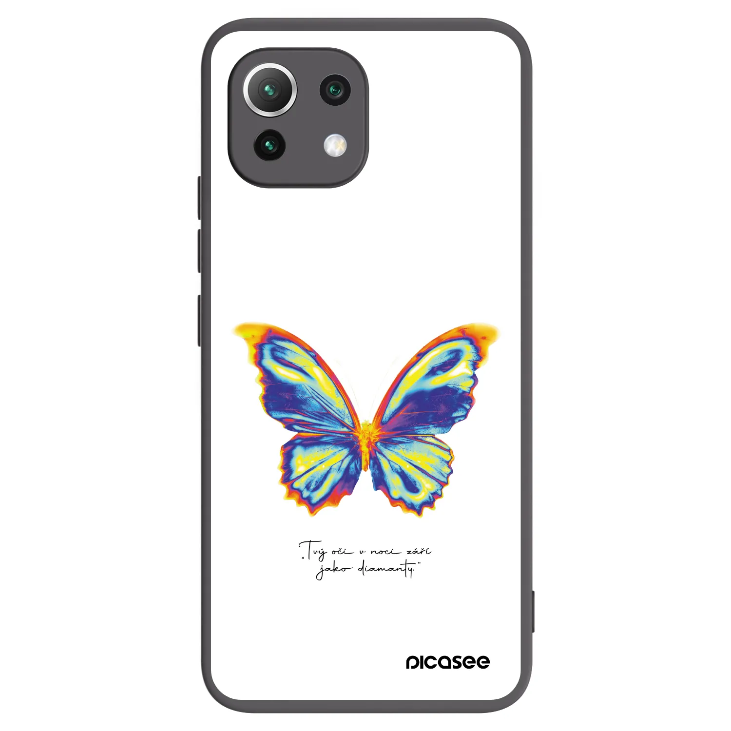 Picasee Xiaomi Mi 11 Lite Hülle - Schwarzes Silikon - Diamanty White