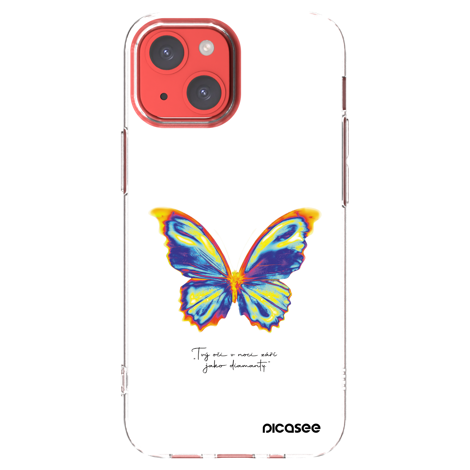 Picasee Apple iPhone 13 mini Hülle - Transparentes Silikon - Diamanty White