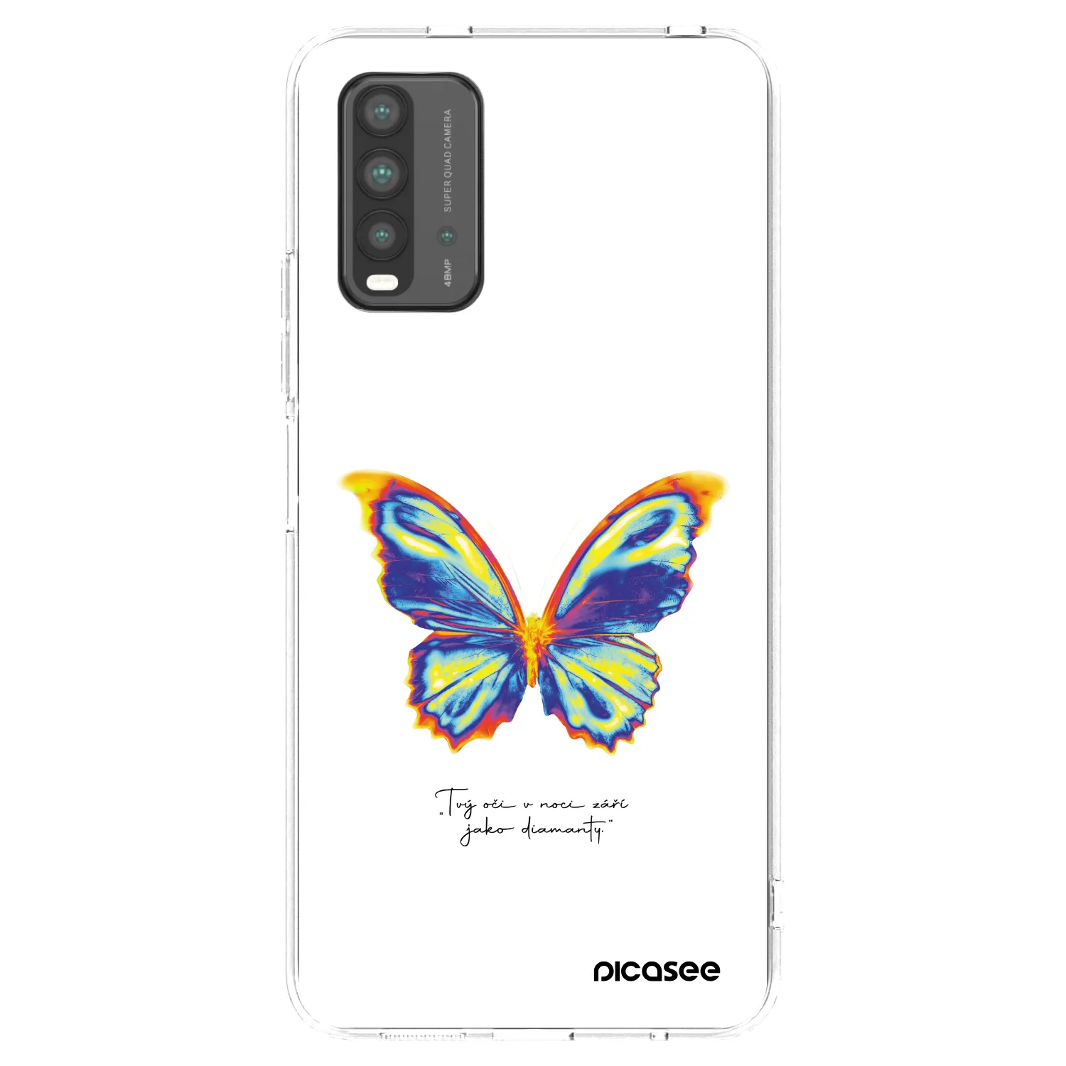 Picasee Xiaomi Redmi 9T Hülle - Transparentes Silikon - Diamanty White